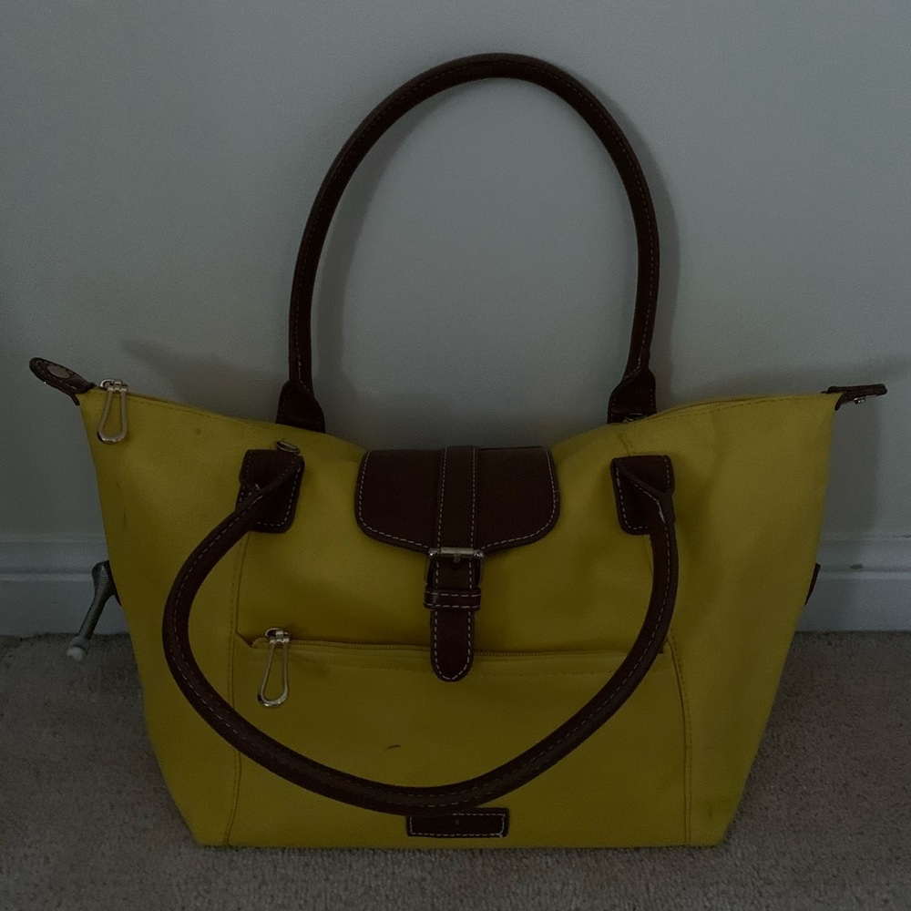 Yellow Beach Bag Style Purse